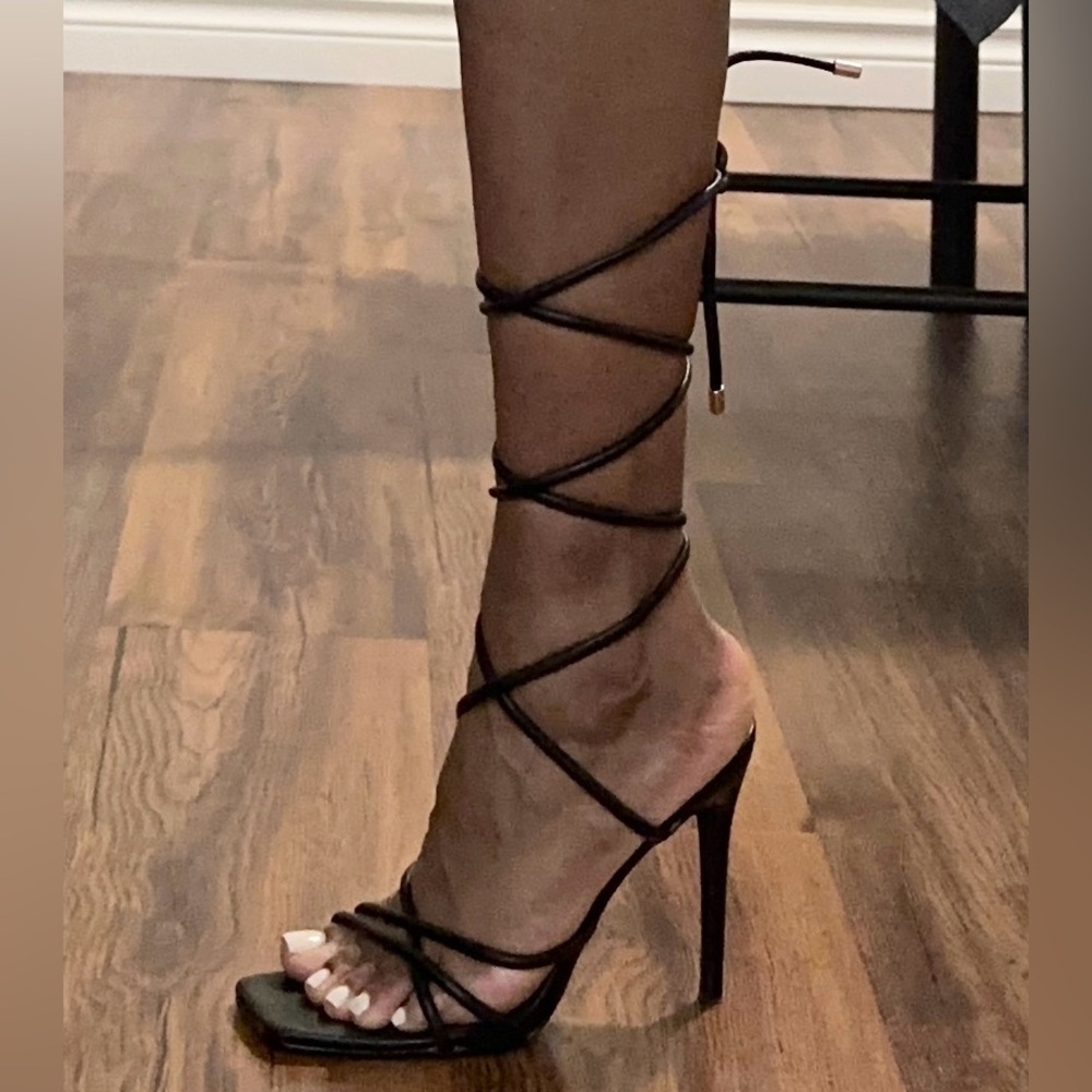 Elegant Black Strappy Heels